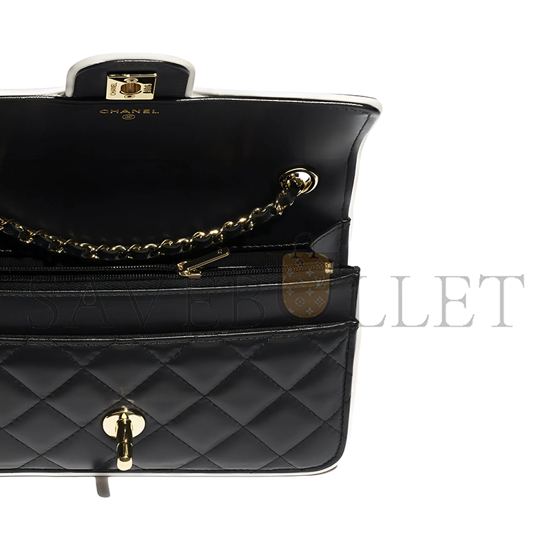 CHANEL MASTER WOC BLACK AND WHITE CHAIN WALLET SHOULDER BAG AP4511 (19*12*3.5cm)